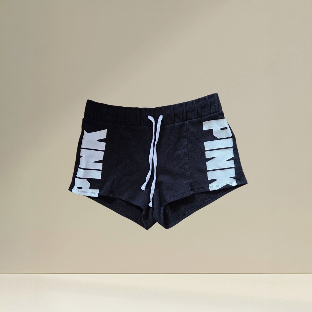 Victoria's Secret PINK Sweat Shorts – Black Logo – Size M